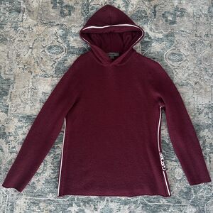 G/FORE Burgundy Hoodie with White Accents